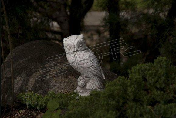 Garten Dekoration Eule Terrasse Stein Figuren Figur Deko Statue Skulptur