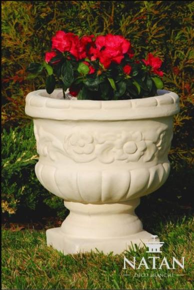 Blumenkorb Blumen Vase Gefäss Garten Terrasse Dekoration Statue