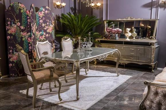 Esszimmer Esstisch Stuhl Set Gruppe Garnitur Tisch Tische Luxus 5tlg.