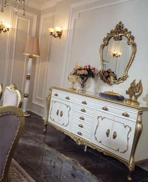 Sideboard Kommoden Anrichte Schrank Garnitur Set 2tlg Kommode Spiegel