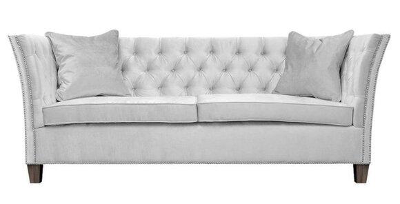 Sofa Beige Chesterfield Dreisitzer Polster Möbel Hotel Praxis Wohnzimmer