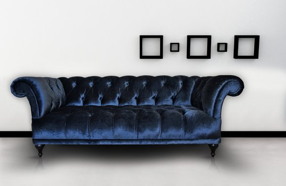 Chesterfield Sofa Polster Designer Couchen Sofas Garnitur Textil Stoff