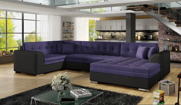 Design Ecksofa Bettfunktion Sofa Couch Polster Sofas Couchen Wohnlandschaft Neu