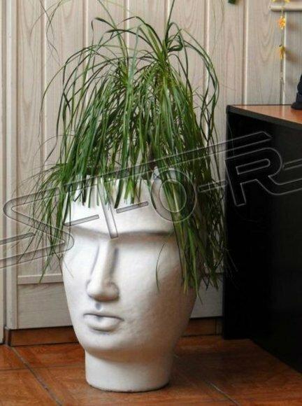 Design Blumentopf Top Planz Kübel Gefäß Töpfe Figur Gesicht Skulptur