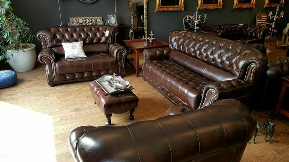 Chesterfield Sofagarnitur Garnitur 3+2+1 Couch Sofa Polster Italienische