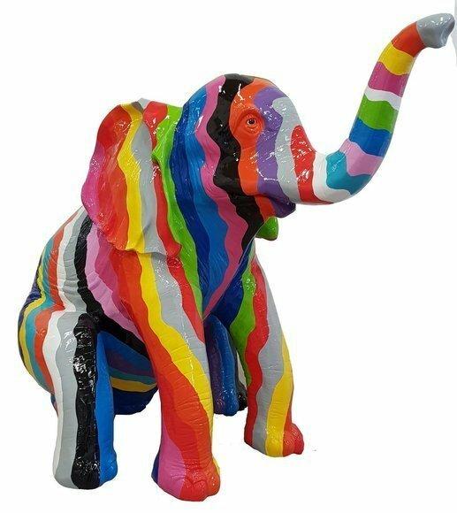 Abstrakter Elefant Deko Figur Statue Skulptur 140cm Figuren Statuen Skulpturen