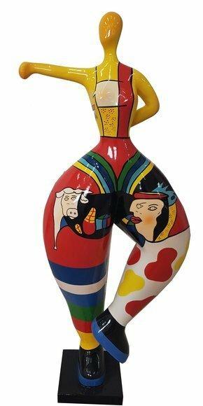 Handarbeit Abstrakte Figur Statue Design Bunte Statuen Skulptur 132cm