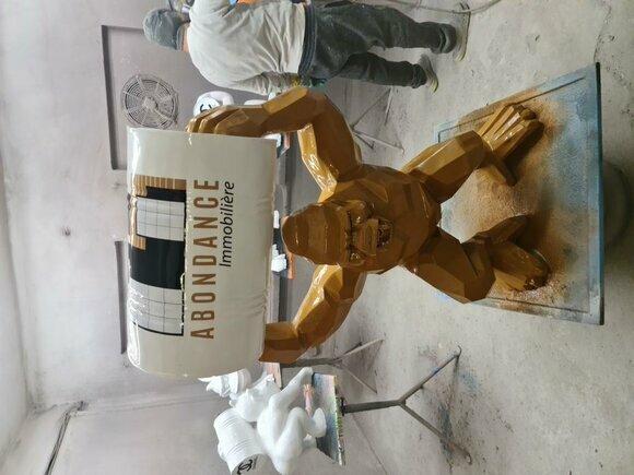 Statue Moderne Designer Figur Figuren Statuen Dekoration Deko Gorilla Garten Neu