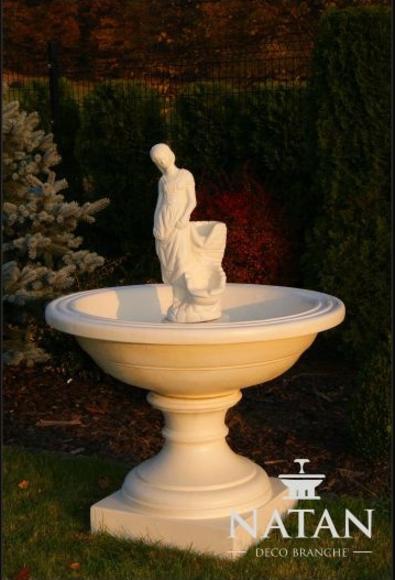 Springbrunnen Garten Teich Brunnen 136cm Steinbrunnen Gartenbrunnen