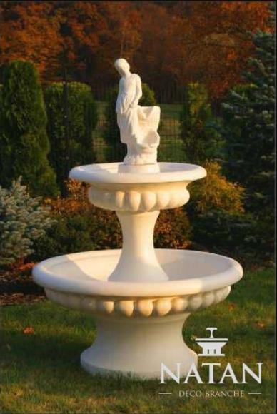 Zierbrunnen Springbrunnen 163cm Skulptur Brunnen Deko Garten Fontaine
