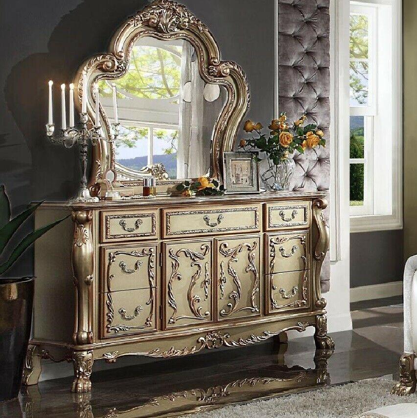Edle Kommode Buffet Kommoden Schrank + Spiegel Barock Rokoko Anrichte