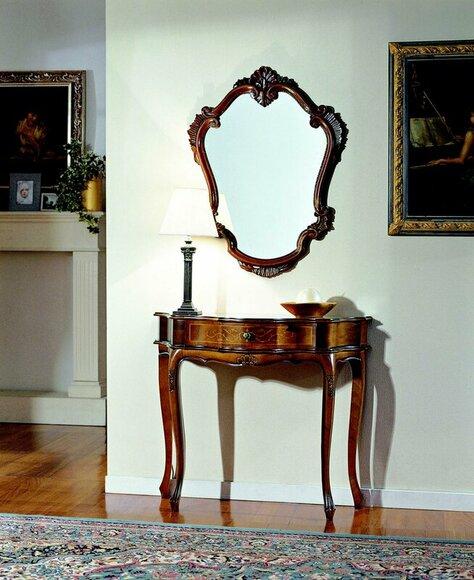 Möbel Stil Barock Konsolentisch Spiegel Holz Italienische Tische Konsolen 2tlg.