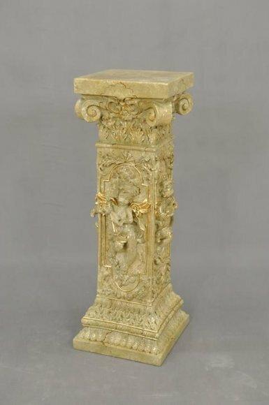 Design Säule Amoretten Skulpturen Figuren Dekoration Deko Ständer Blumen