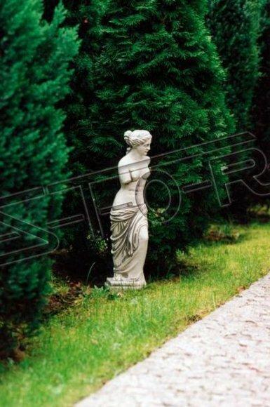 Garten Dekoration Frau 58cm Terrasse Stein Figuren Figur Deko Statue