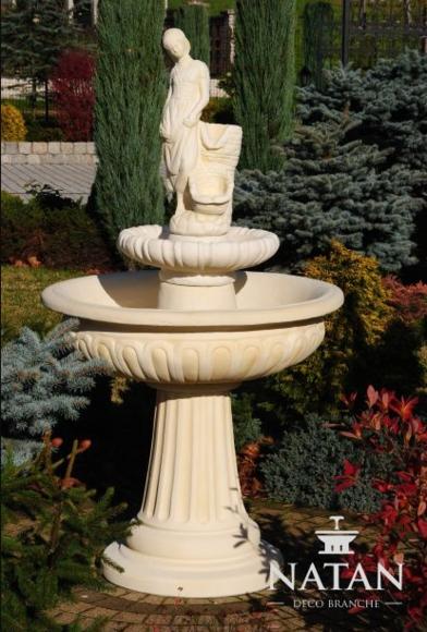 Springbrunnen Garten Teich Brunnen 164cm Steinbrunnen Gartenbrunnen