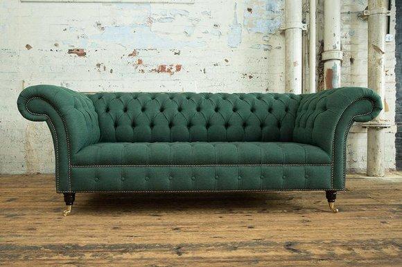 Grüne Designer Sofa Couch Polster XXL 3 Sitzer Big Sofas Couchen