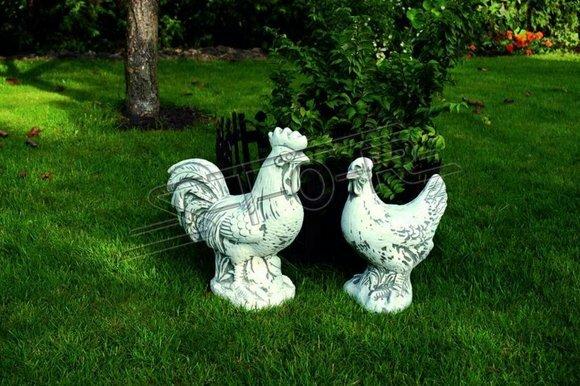 Garten Dekoration Huhn Terrasse Stein Figuren Figur Deko Statue Skulptur