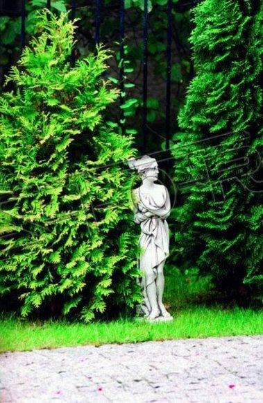 Garten Dekoration Frau 60cm Terrasse Stein Figuren Figur Deko Statue