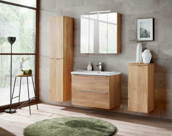 Design Badezimmer Möbel Bad 4 tlg. Set Garnitur Schrank Waschbecken