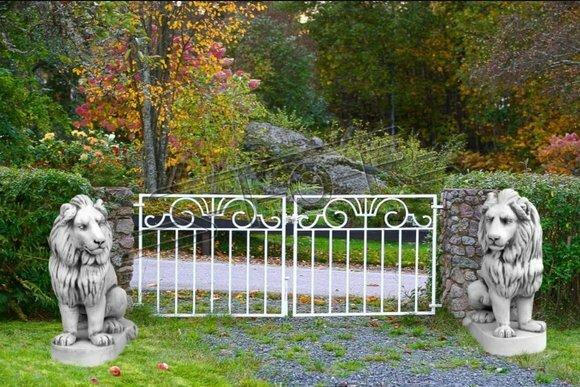 Löwe Gartenfigur Terrassen Garten Skulptur Figuren Skulpturen Statuen