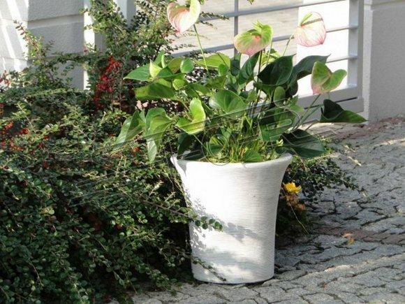 Blumenkorb Blumen Vase Gefäss Garten Terrasse Dekoration Statue