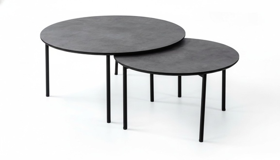 2x Couchtische Runde Tische Niedrige Tische Wohnzimmertische Beistelltische