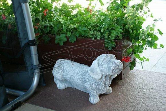 Garten Dekoration Hund Terrasse Stein Figuren Figur Deko Statue Skulptur