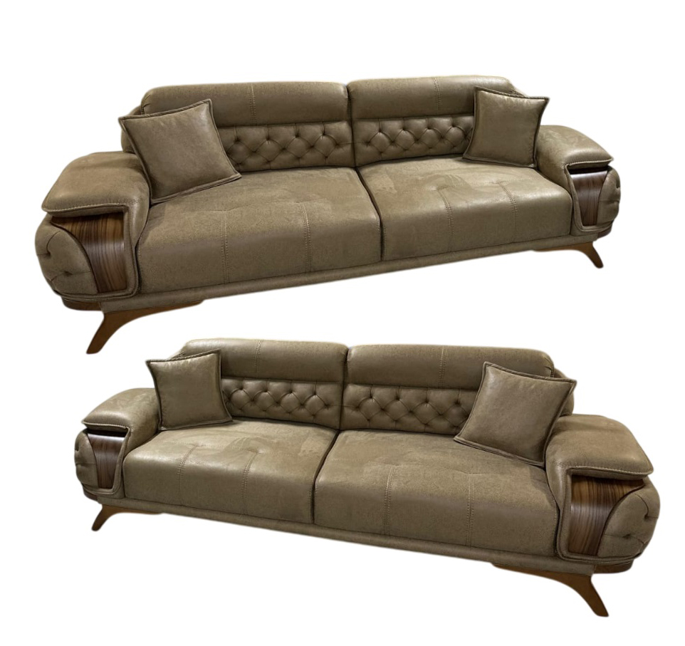 Modernes Sofa Set 3+3 Braun – Stilvolle Eleganz für Ihr Wohnzimmer Sofort
