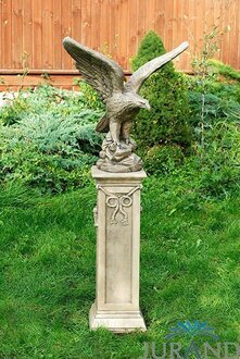 GARTENFIGUR STEINFIGUR FIGUR GARTEN SKULPTUR STEINGUSS ADLER 59 cm - 1580