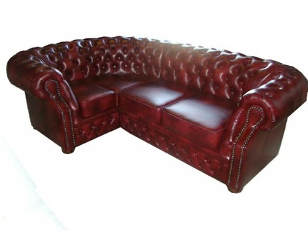 Ledersofa Ecksofa CHESTERFIELD SOFA "OXFORD" (ST)