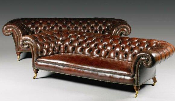 Design Chesterfield Sofagarnitur 4-Sitzer Leder Couch Polster