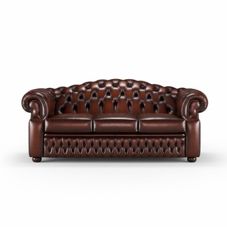 3 Sitzer Chesterfield Ledersofa Wohnzimmer Designer Couchen Polster