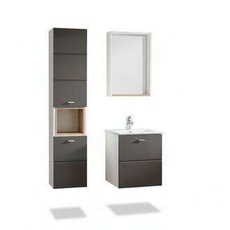 3-tlg. Waschplatz Badmöbel Badezimmer Set Waschtisch Waschbecken