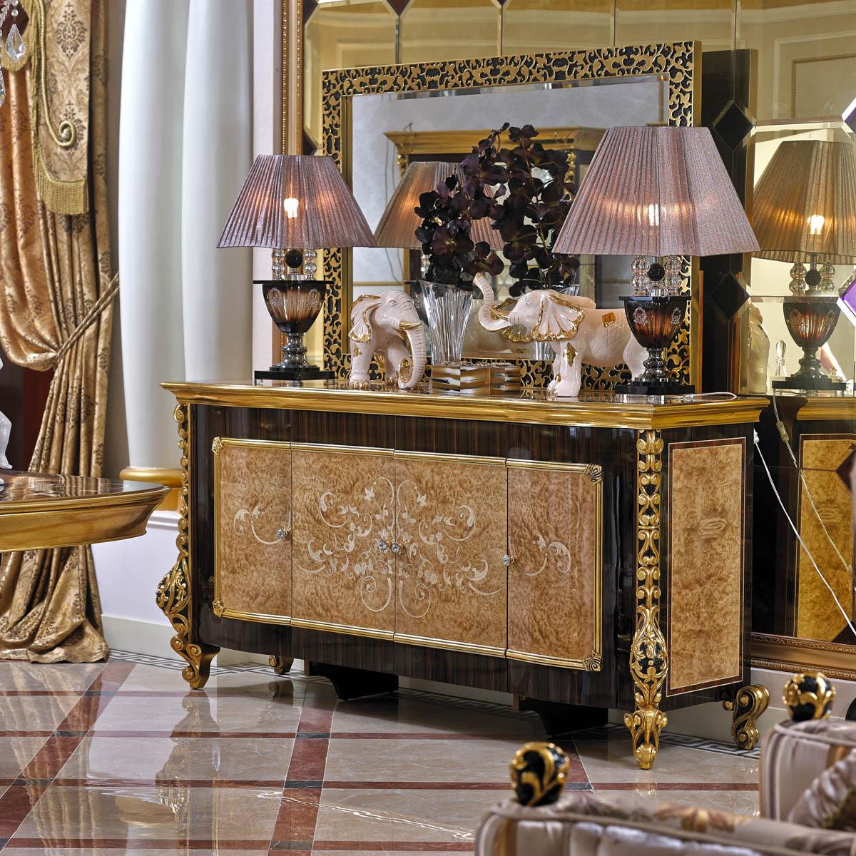 Kommode Sideboard Kommoden E61 Wohnzimmer Barock Anrichte Spiegel Neu Sofort