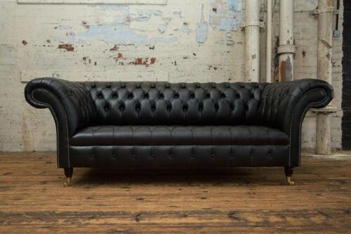 Ledersofa Sofa Garnitur 3 Sitzer Sofas Couchen Chesterfield 100% Leder Sofort