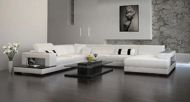 Wohnlandschaft Couch Polster Eck Garnitur Designer Ledersofa Big Sofa mit USB