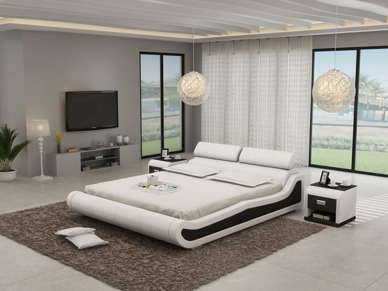 Luxus Leder Bett mit USB Polster Betten Doppel Ehe 140/160/180 LB8825