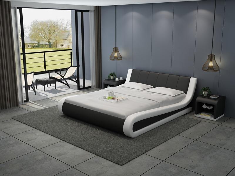 Leder Bett mit USB Polster Betten Luxus Doppel 140/160/180 LB8829