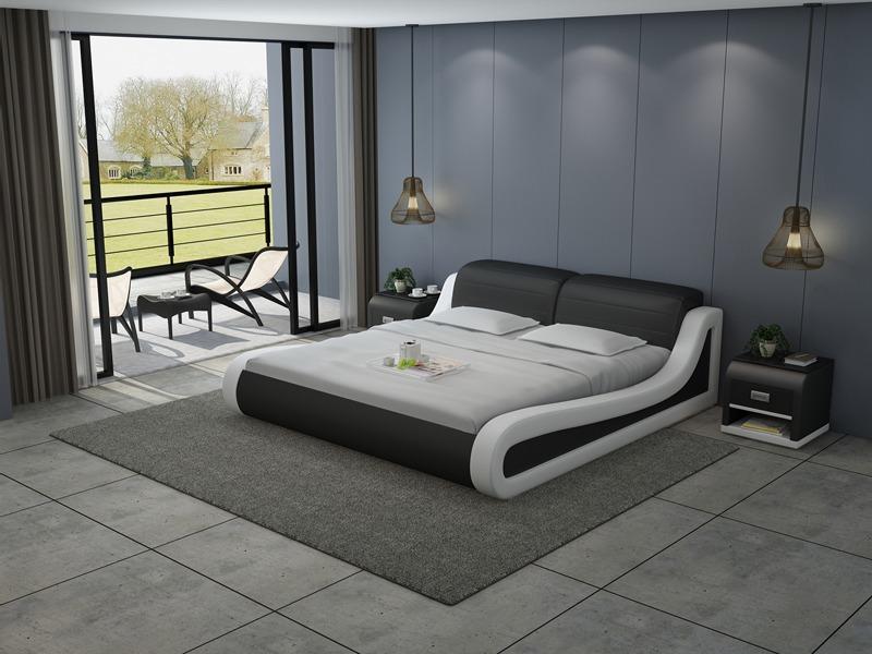 Leder Bett mit USB Polster Betten Luxus Doppel 140/160/180 LB8831