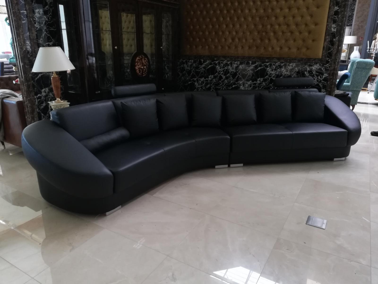 Luxus Ecksofa L-Form Garnitur Leder Ledersofa Sitz Wohnzimmer Ecke Sofa Sofort