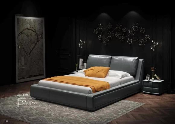 Designer Bett Luxus Doppel Leder Hotel Betten Doppel Schlaf Zimmer