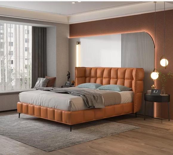 Bett Polster Design Luxus Hotel Betten Ehe 180x200cm Leder Doppel