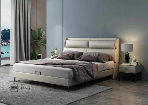 Hochwertiges Luxus Doppel Bett Betten Polster Design Ehe Hotel Leder