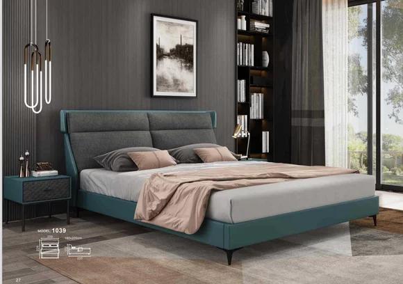 Klassisches Luxus Betten Leder Textil Hochwertiges Schlafzimmer Bett