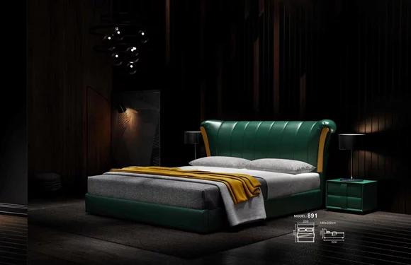 Bett Polster Klassisches Doppelbett 180x200cm Holz Betten Schlafzimmer