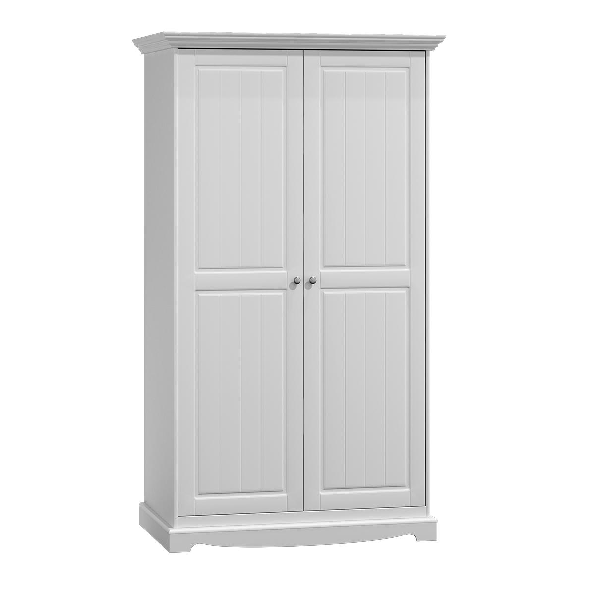 Landhaus Garderobe Schrank Mehrzweck Kleiderschrank Holz Schränke weiß