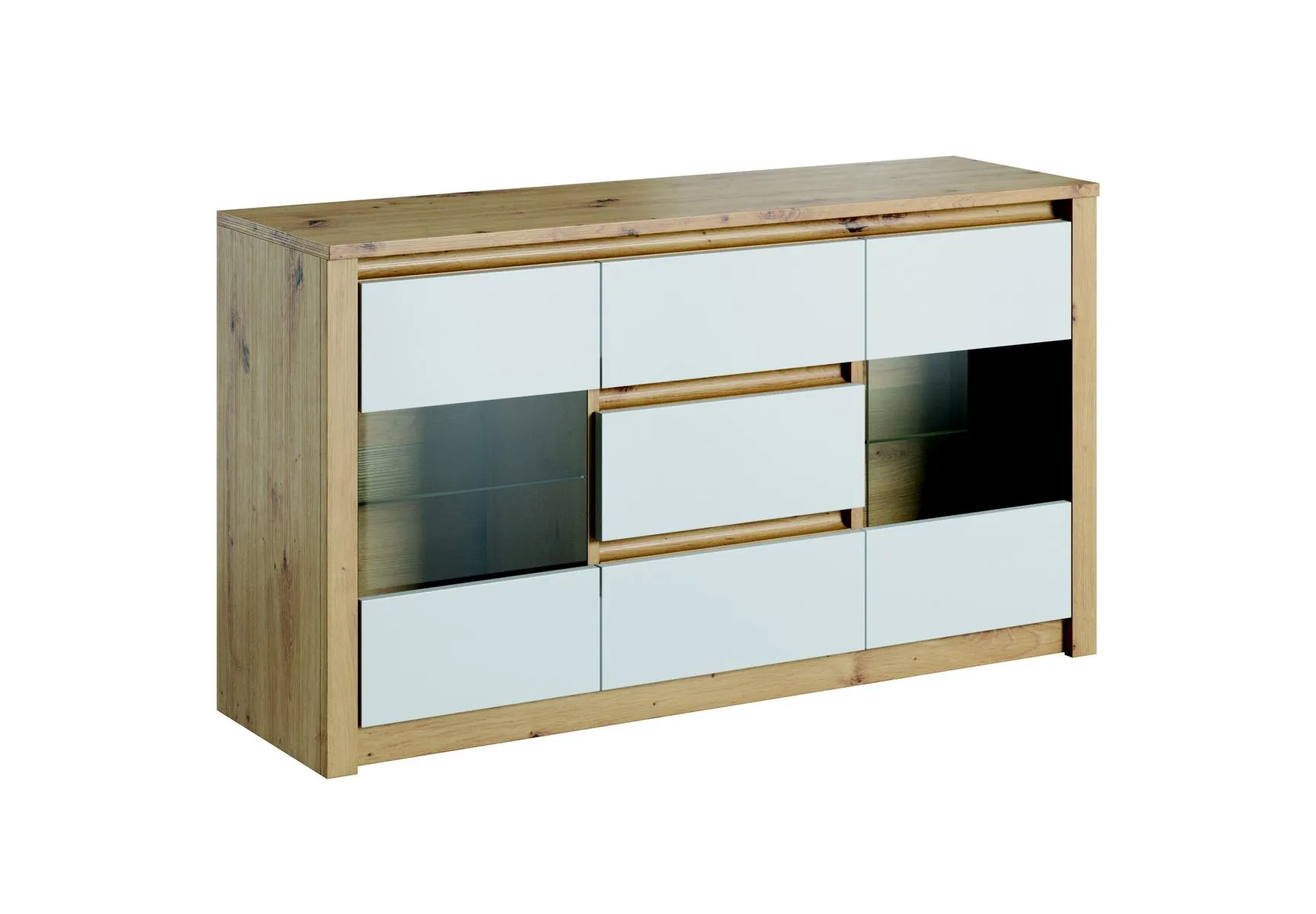 Wohnzimmer Regal Holz Luxus Möbel Designer Sideboard Anrichte Schrank