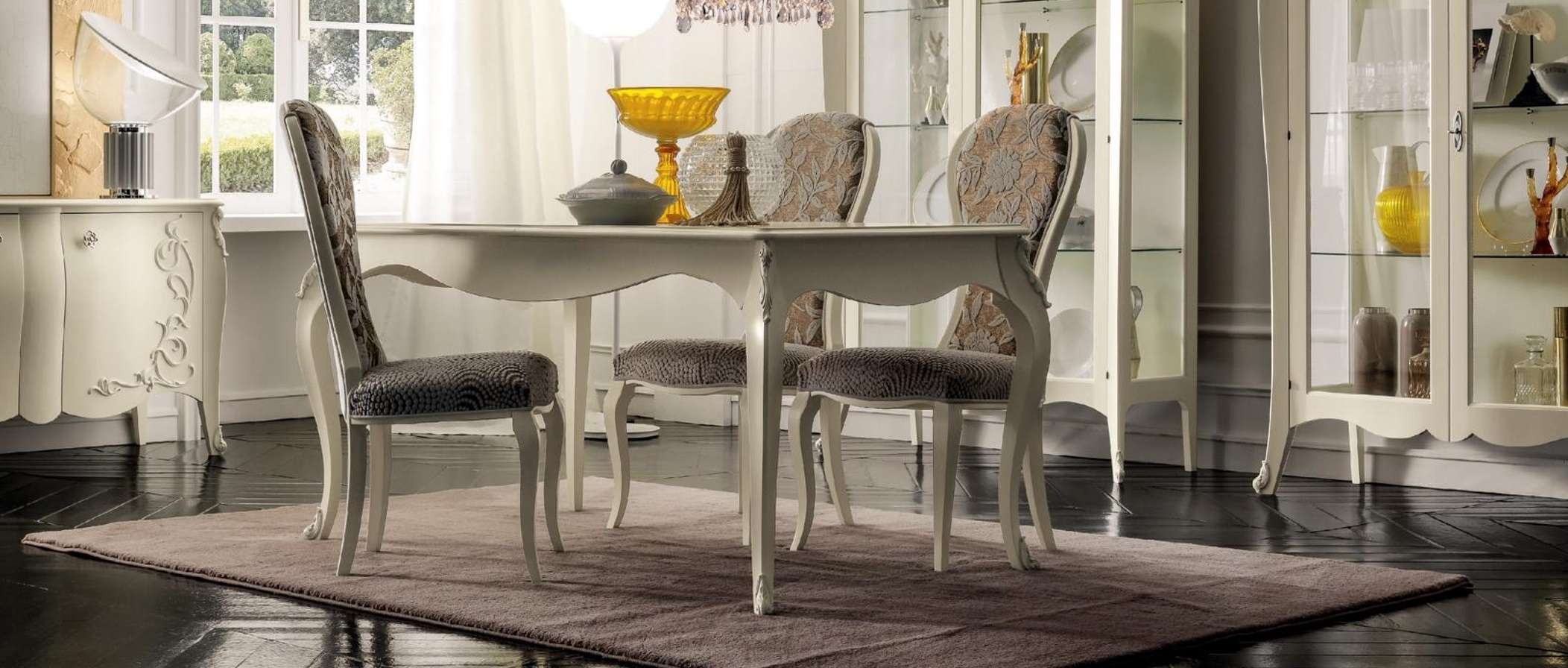 Klassischer Tisch Holztisch Barock Rokoko Speisesaal