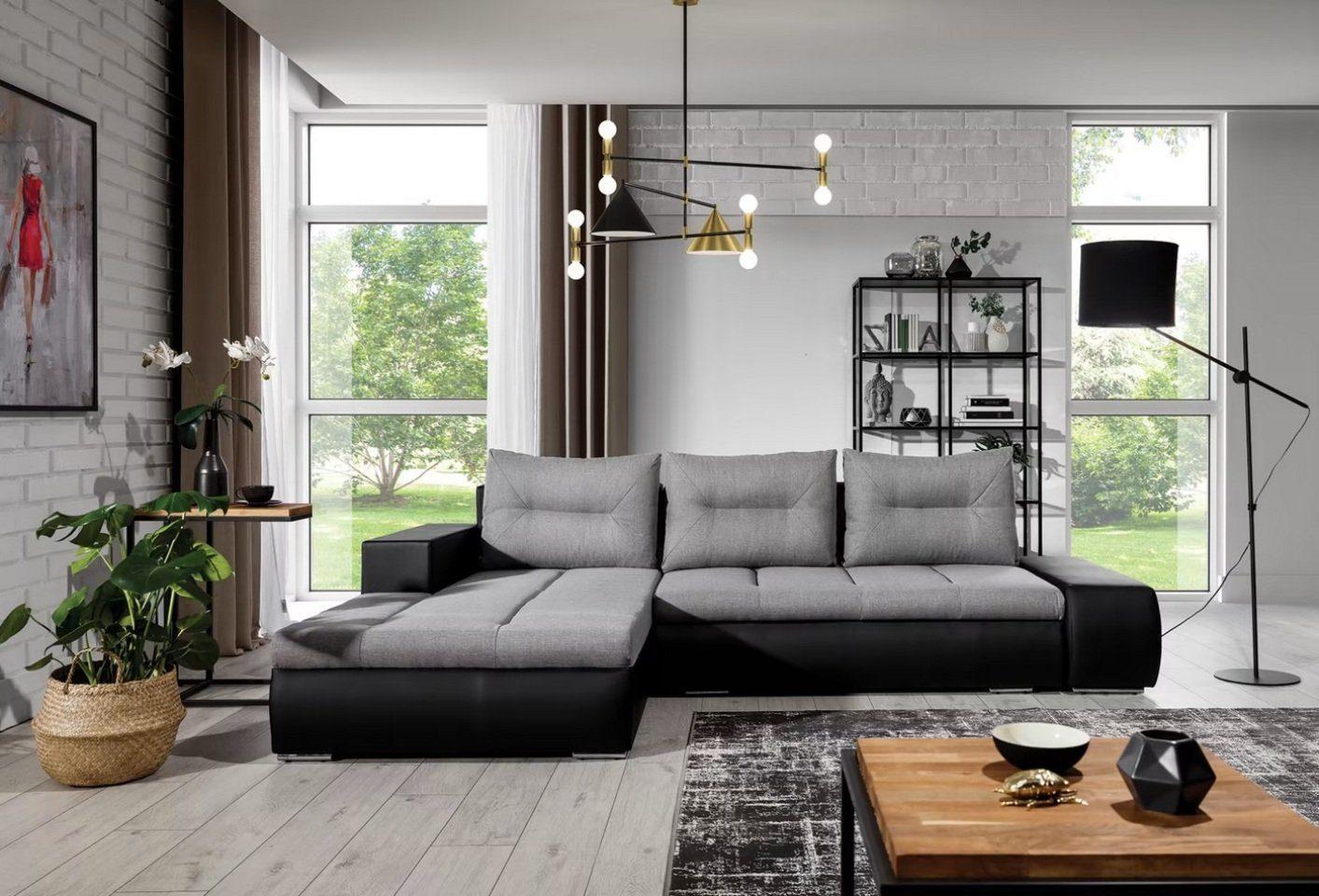 Design Ecksofa Bettfunktion Couch Textil Sofas Schlaf Sofa Couchen Sofort