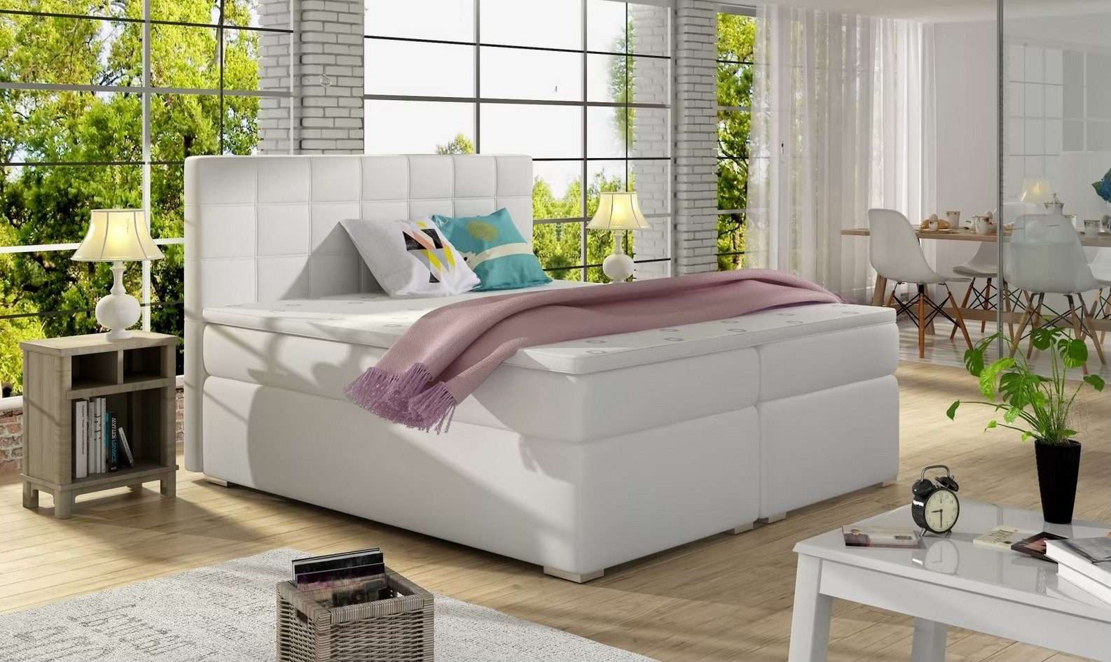 Boxspring Ehe Bett Hotel Betten Polster 160 x 200cm Sofort